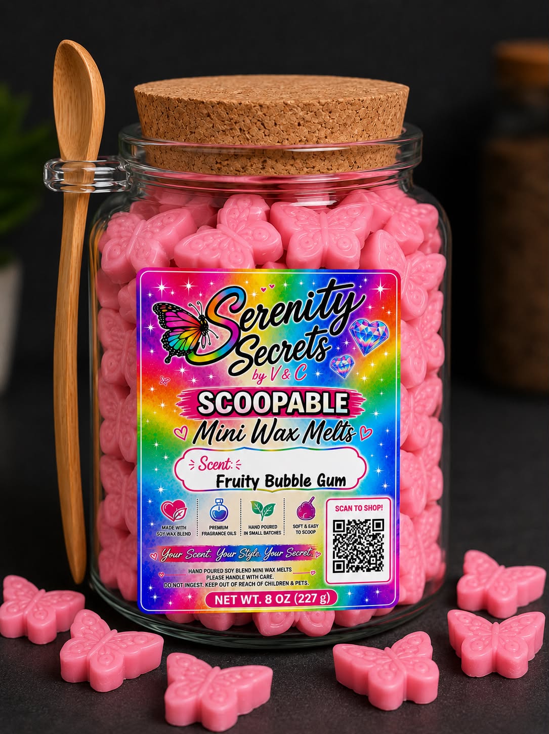 Scoopable Mini Wax Melts – Mini Butterflies - Serenity Secrets by V & C