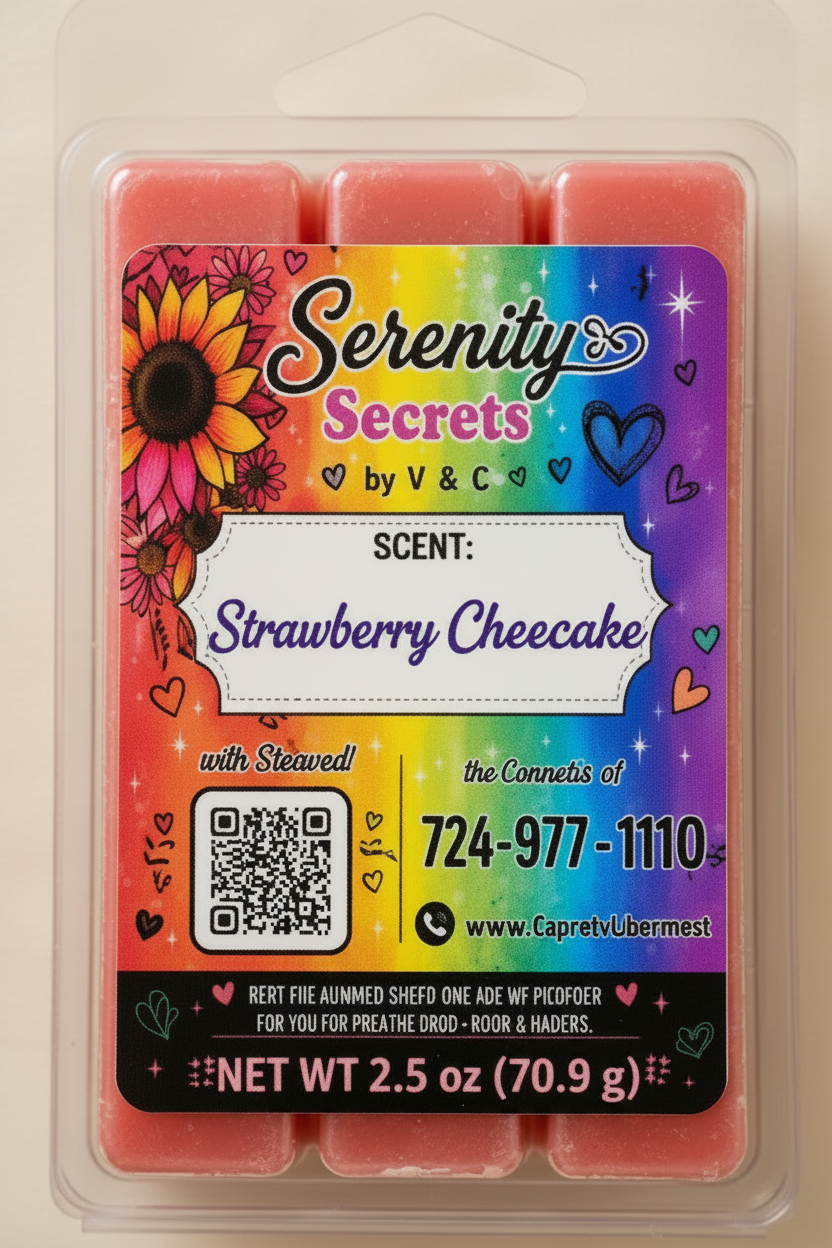 Strawberry Cheesecake Wax Melt - Serenity Secrets by V & C