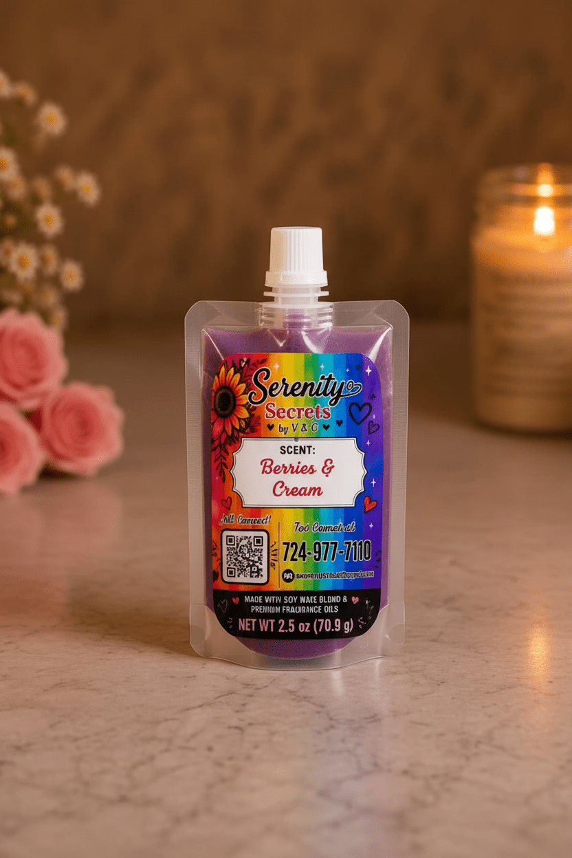 Berries & Cream Squeeze Wax - Serenity Secrets by V & C