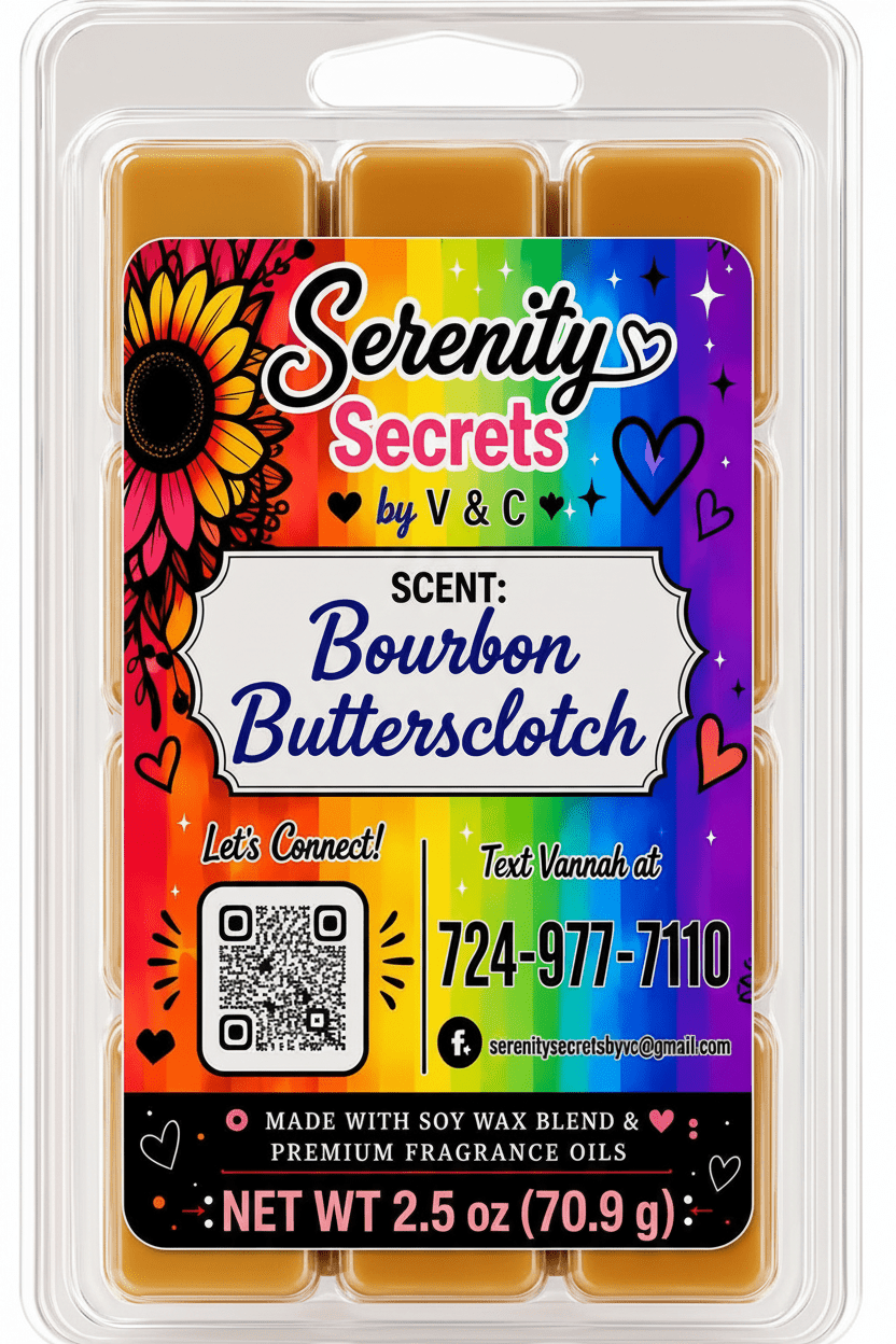 Bourbon Butterscotch Wax Melt - Serenity Secrets by V & C