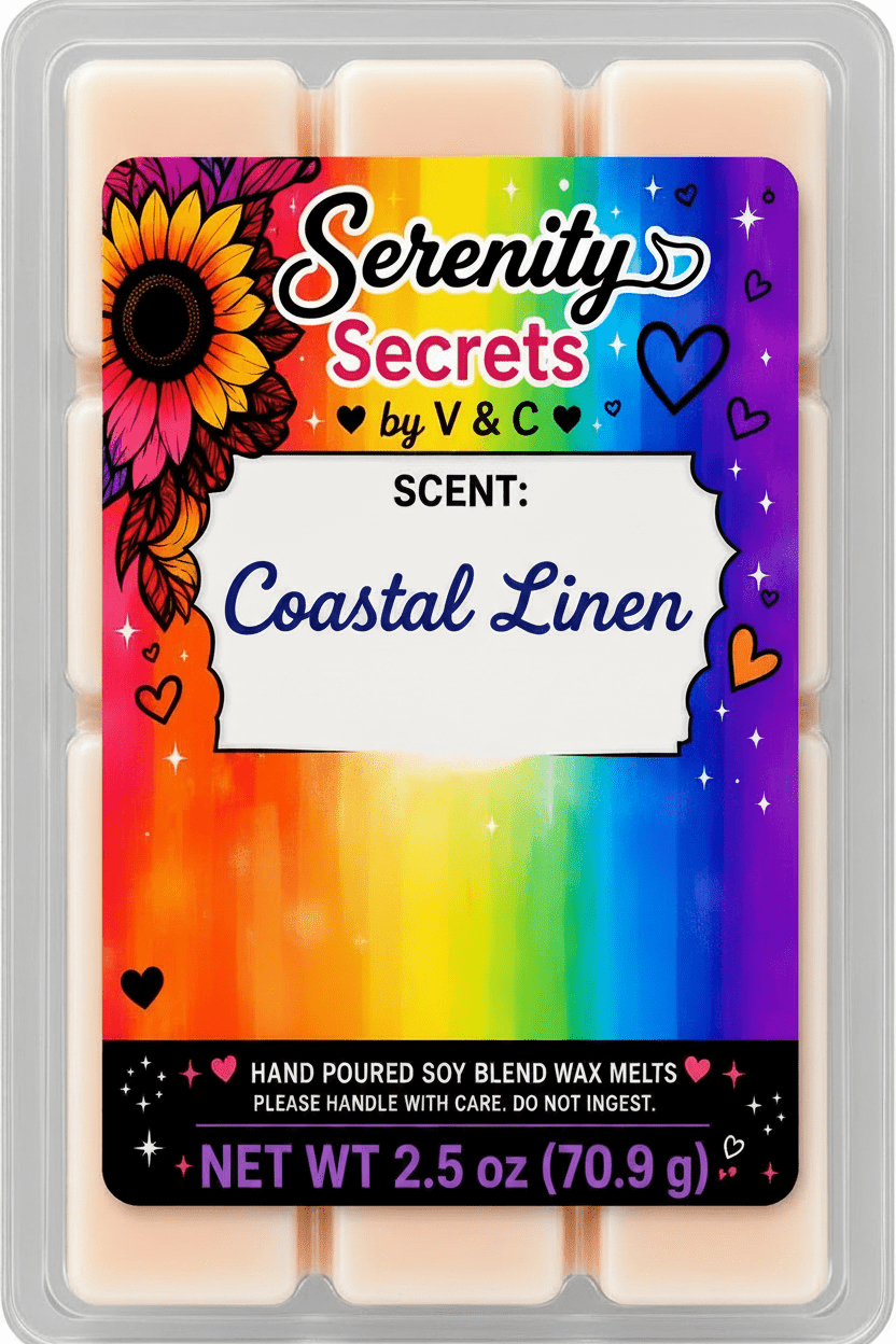 Coastal Linen Wax Melt - Serenity Secrets by V & C