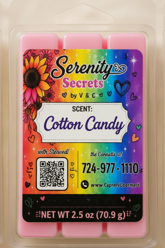 Cotton Candy Wax Melt - Serenity Secrets by V & C