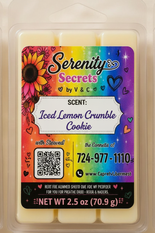 Iced Lemon Crumble Cookie Wax Melt - Serenity Secrets by V & C