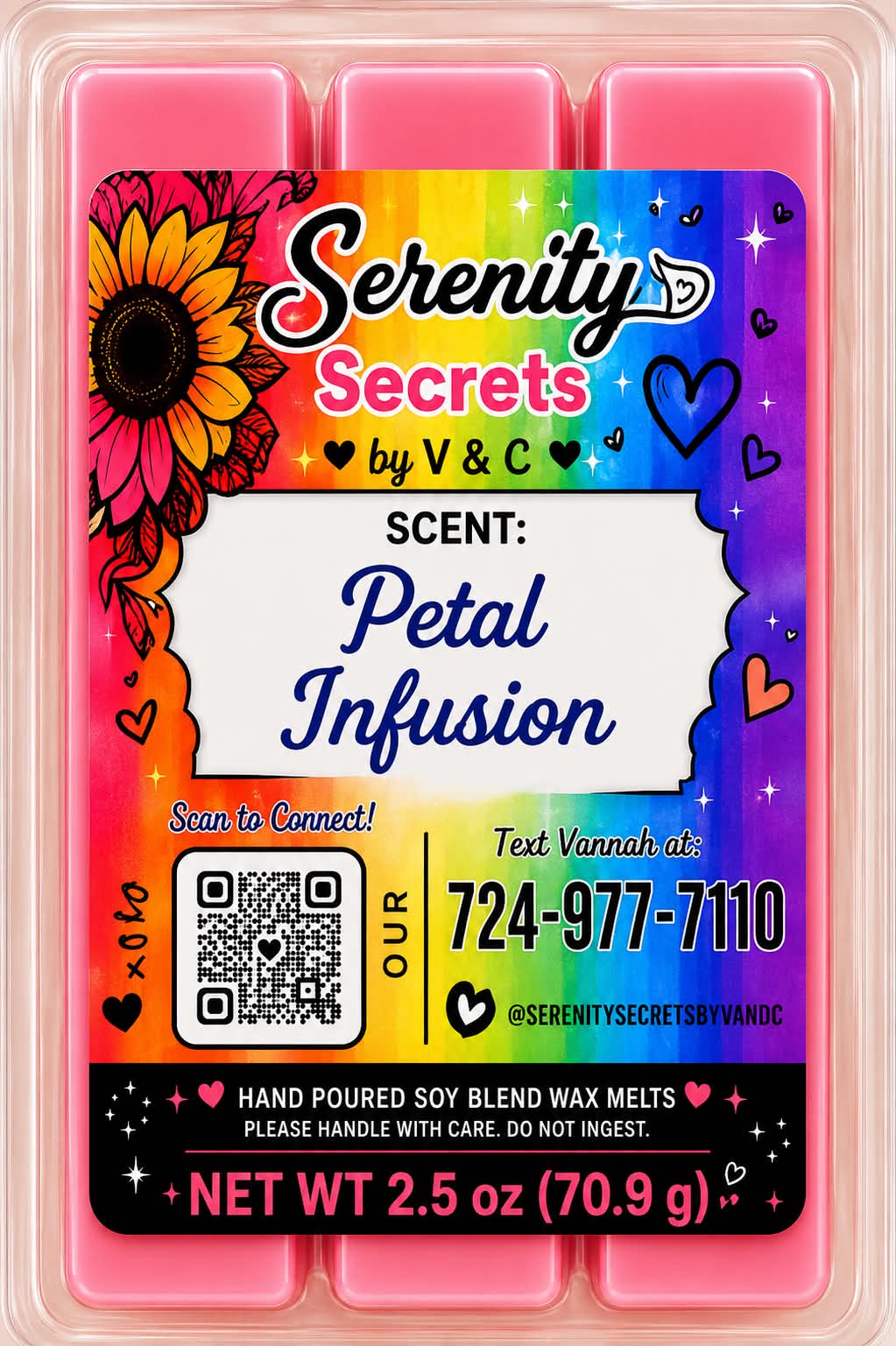 Petal Infusion Wax Melt - Serenity Secrets by V & C