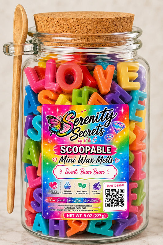 Scoopable Mini Wax Melts – Letters - Serenity Secrets by V & C