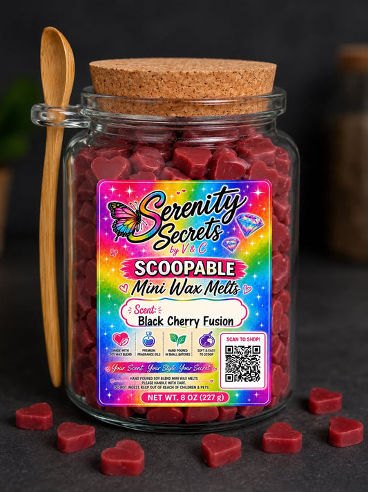 Scoopable Mini Wax Melts – Medium Flag Heart & Stars - Serenity Secrets by V & C