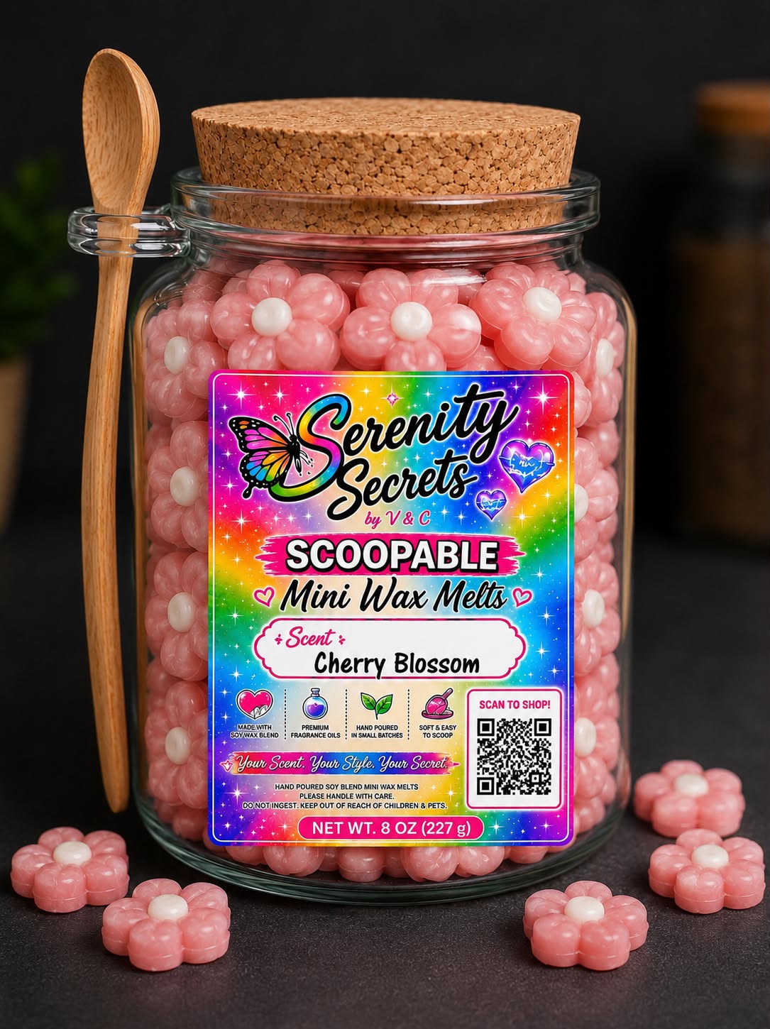 Scoopable Mini Wax Melts – Mini Flowers - Serenity Secrets by V & C