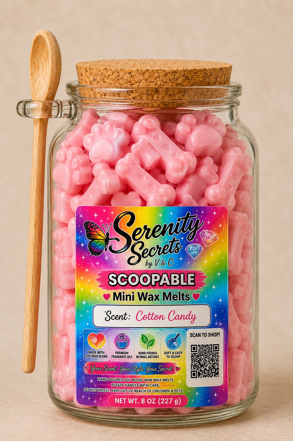 Scoopable Mini Wax Melts – Paw Prints & Dog Bones - Serenity Secrets by V & C