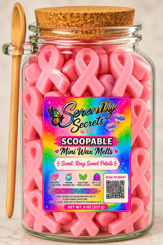 Scoopable Mini Wax Melts – Rosy Sweet Petals - Serenity Secrets by V & C